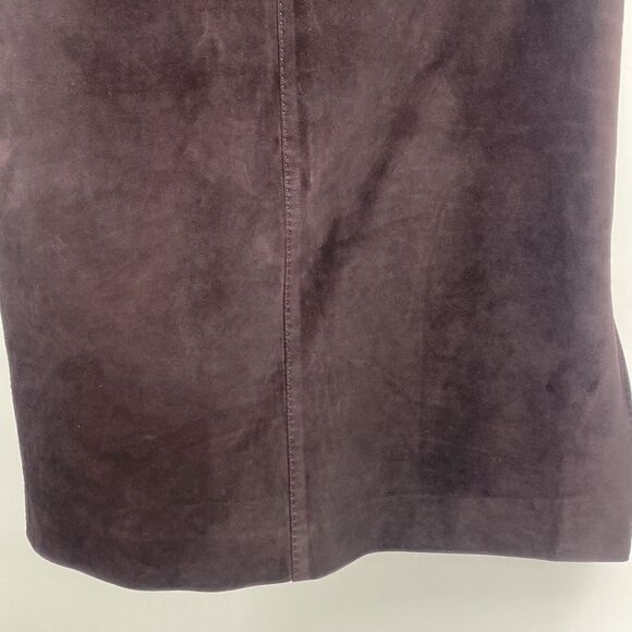 Vintage Gucci Suede Leather Knee Length Skirt Size 8 IT 44 - Picture 4 of 8